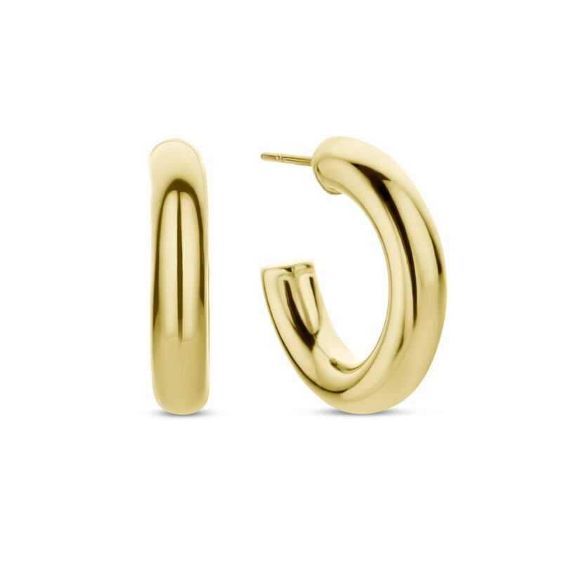 Oorbellen hoops | Open chunky GOUD