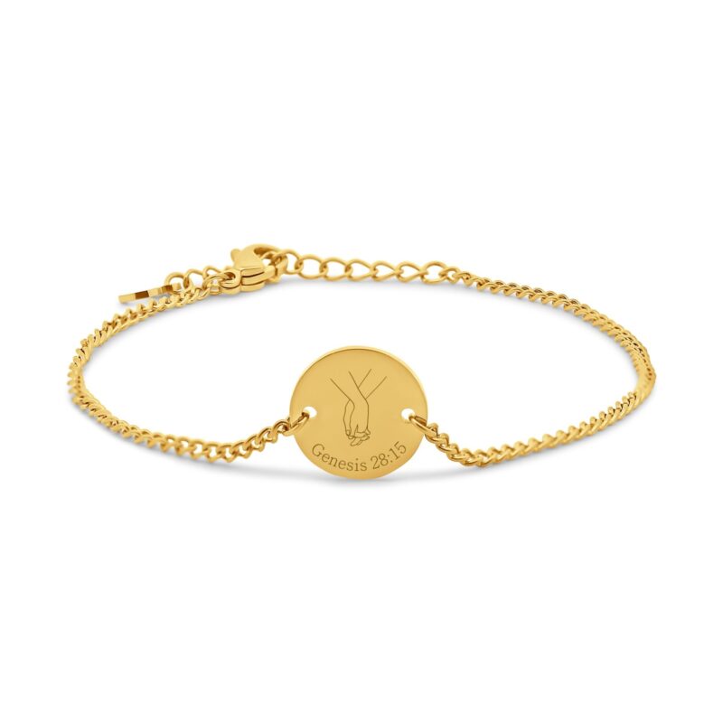 Armband | Geloofscollectie | Genesis 28:15 GOUD