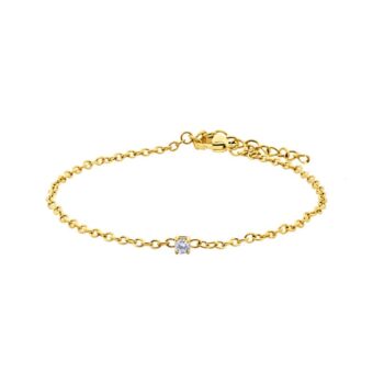 Armband | Met steentje GOUD