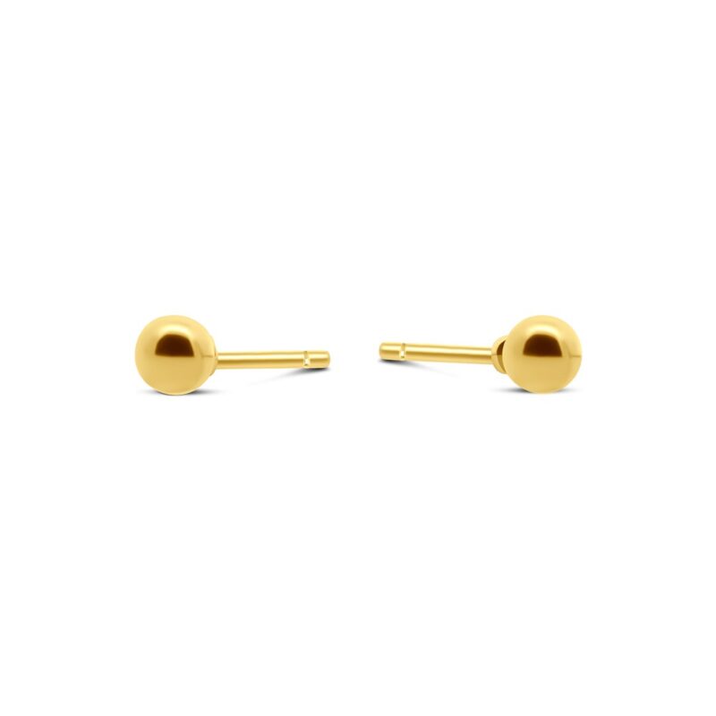 Oorbelknopjes | Rond 3 mm GOUD