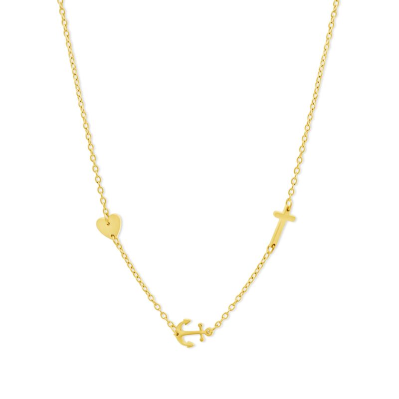 Ketting | Geloof, hoop en liefde GOUD