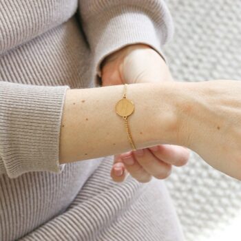 Armband | Lijntekening echo rond GOUD