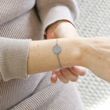 Armband | Lijntekening echo rond ZILVER