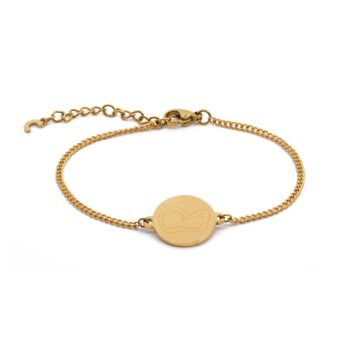 Armband | Lijntekening echo rond GOUD