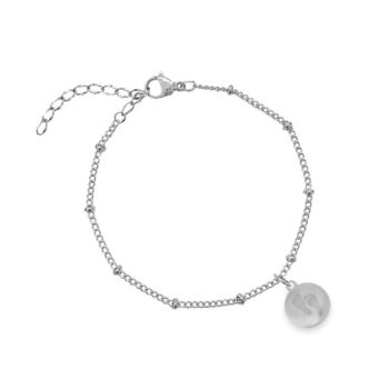 Armband | Poot-, hand-, of voetafdruk | Rond 12mm ZILVER