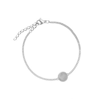 Armband | Vingerafdruk | Rond 10mm ZILVER