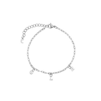 Armband | Alfabet kies je letters | 1-6 initialen ZILVER