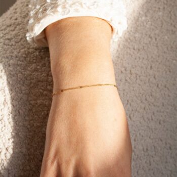 Armband | Platte schakel coin GOUD