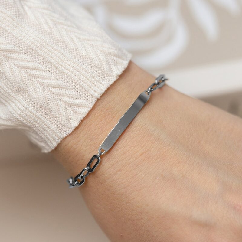 Armband | Bar eigen tekst ZILVER – Bild 5