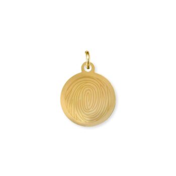 Losse bedel | Vingerafdruk rond 12 mm GOUD