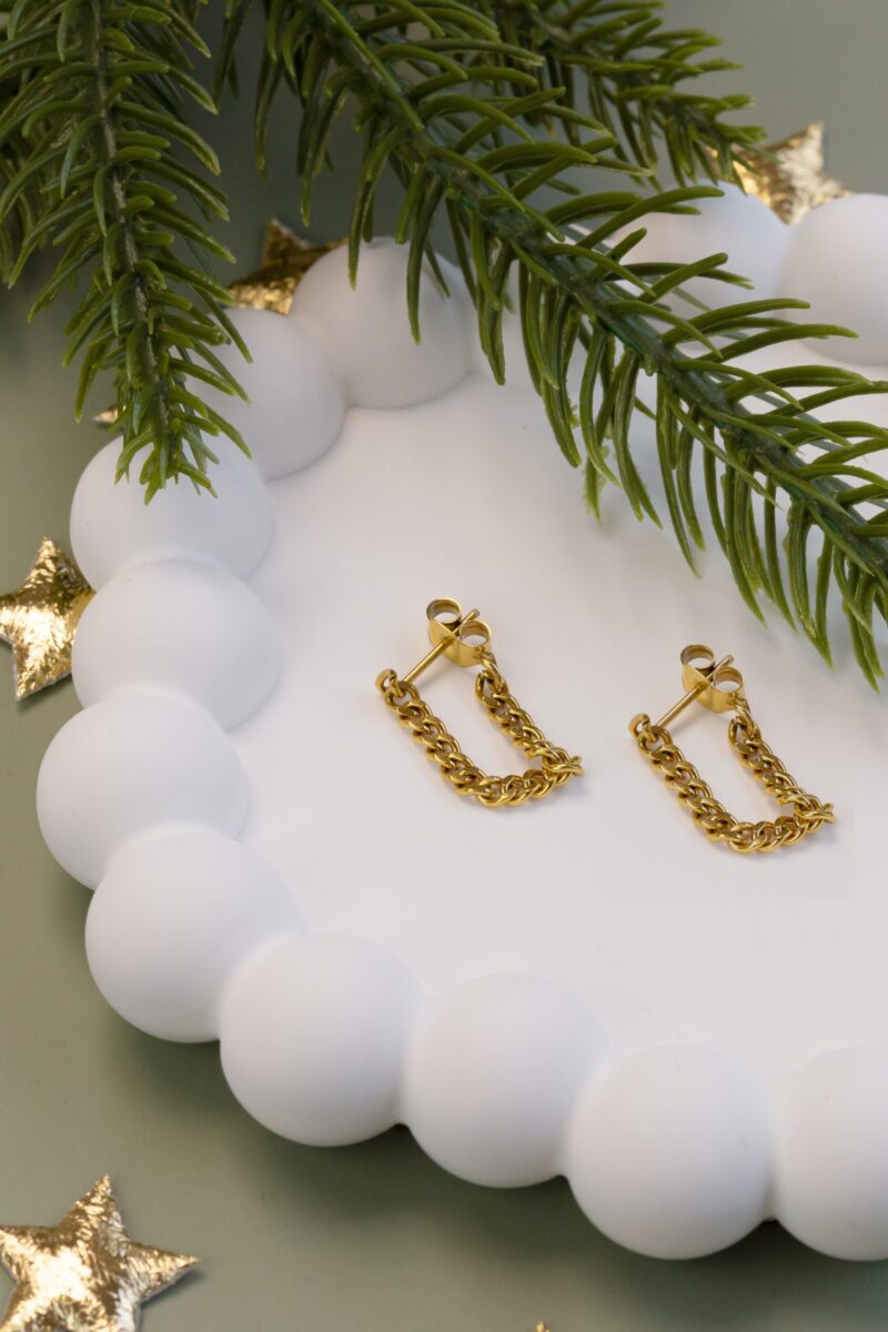 Oorbellen | Adventskalender | Gourmet chain GOUD - Afbeelding 2