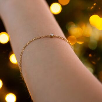 Armband | Met steentje GOUD