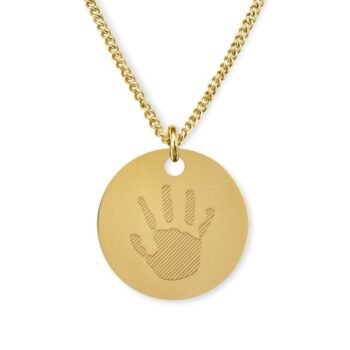 Ketting | Poot-, hand-, of voetafdruk | kies je bedel GOUD