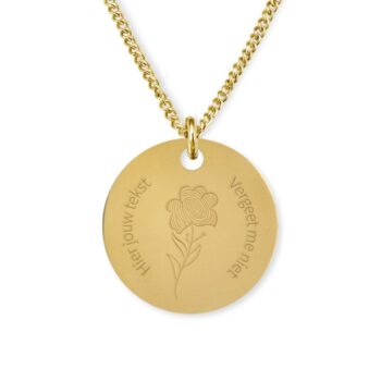 Ketting | Vergeet-me-nietje | Vingerafdruk | GOUD