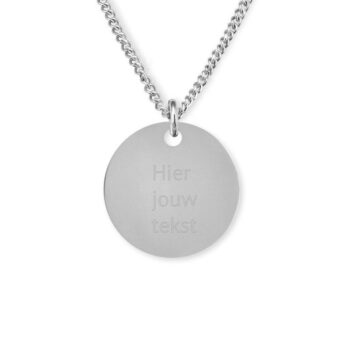 Ketting | Eigen tekst rond ZILVER