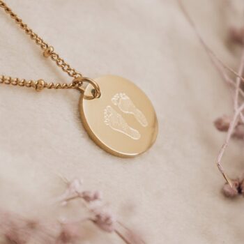 Ketting | Poot-, hand-, of voetafdruk | kies je bedel GOUD