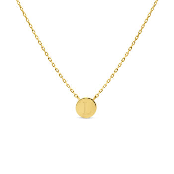 Ketting | Initiaal klein rondje | Kies je maand | 14K GOUD