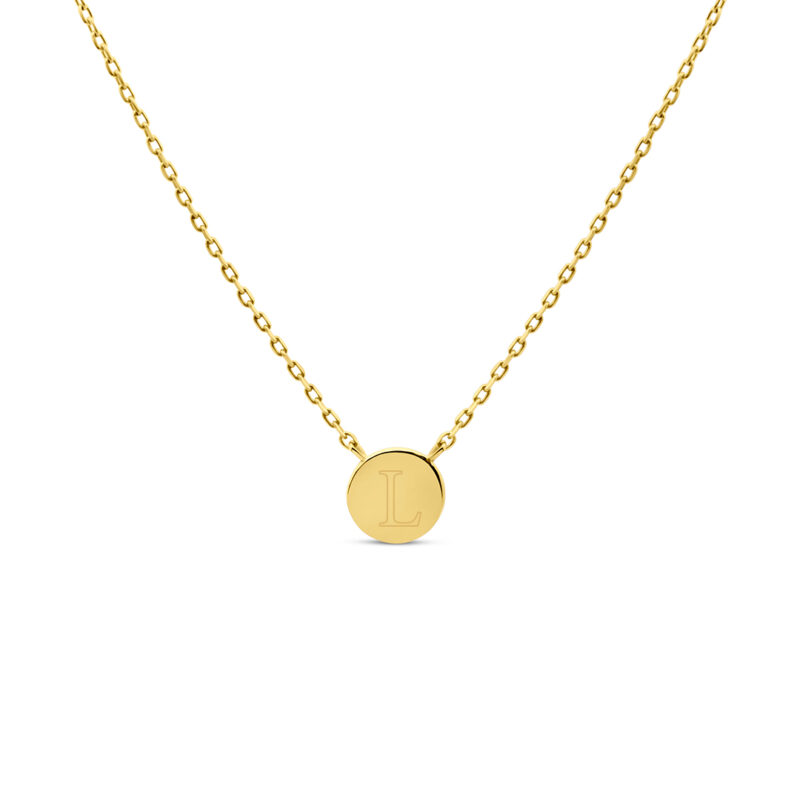 Ketting | Initiaal klein rondje | Kies je maand | 14K GOUD