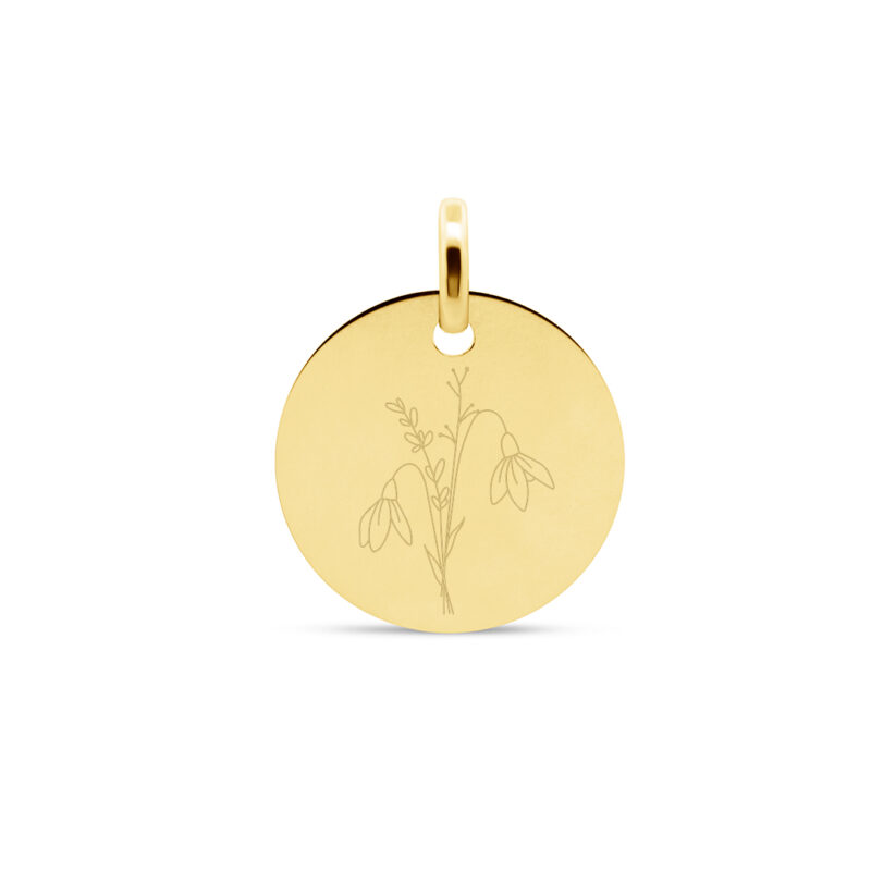 Losse bedel | Birthflower | kies je maand | 14K GOUD