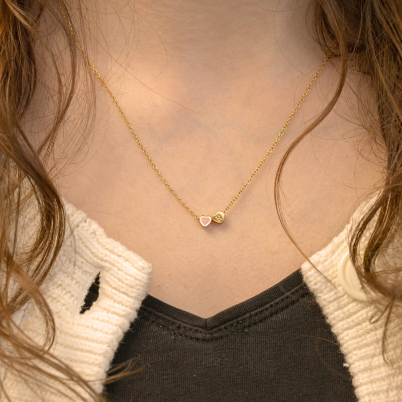 Ketting | Tiny heart | Kies je letter GOUD - Afbeelding 3