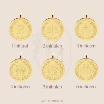 Ketting | Rond 1-6 initialen | 14K GOUD