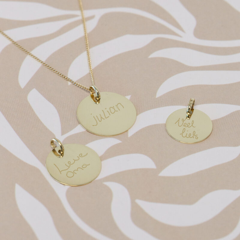 Losse bedel | Handwriting | Kies je bedel | 14K GOUD - Afbeelding 2