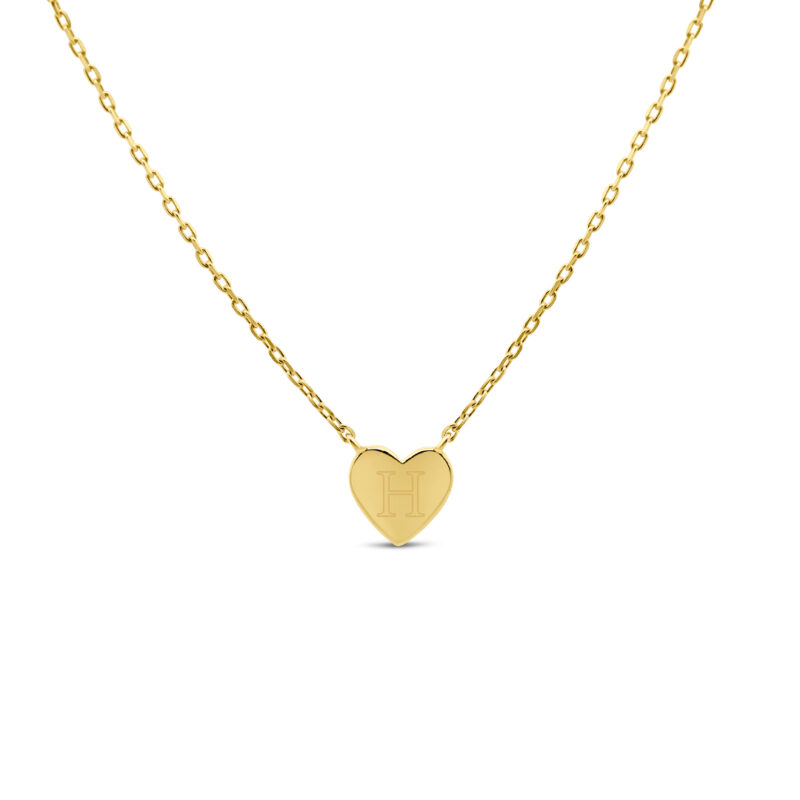 Ketting | Initiaal klein hartje | Kies je maand | 14K GOUD