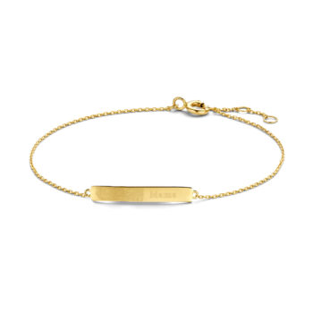 Armband | Bar vingerafdruk eigen tekst | 14K GOUD