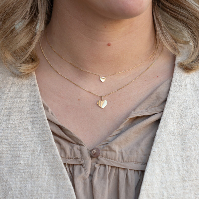 Ketting | Initiaal klein hartje | Kies je maand | 14K GOUD – Image 3