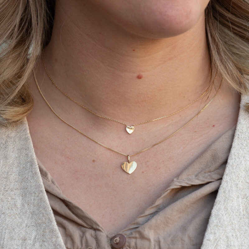 Ketting | Hartje 1-2 initialen | 14K GOUD - Image 2